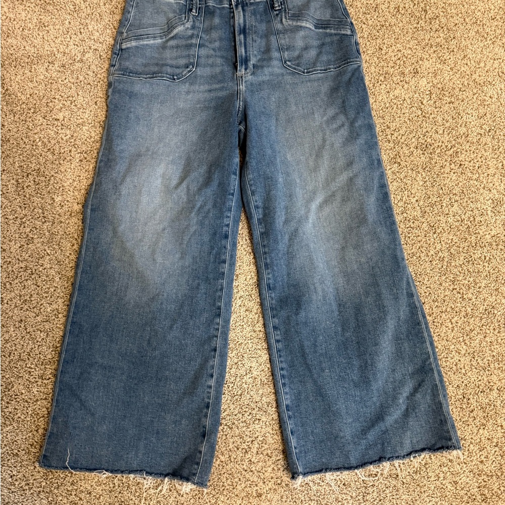 PAIGE Flare Wide-Leg Jeans in Classic Blue